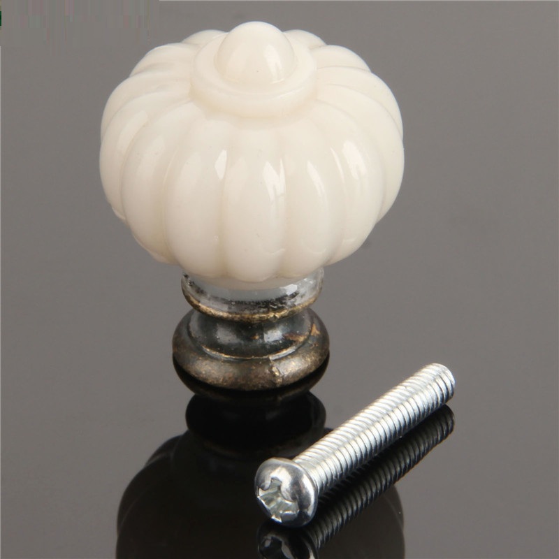 Furniture Hardware Products - 1Pc Acrylic Ivory White Pumpkin Cabinet