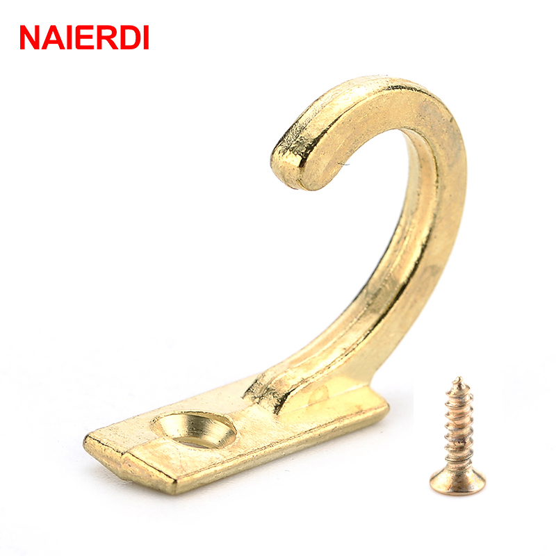 Furniture Hook Hardware - NAIERDI 10PCS Small Antique Hooks Wall