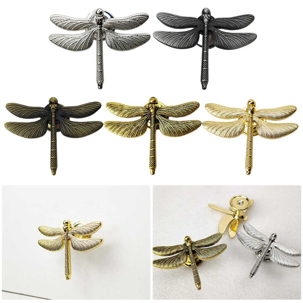Drawer Pull Gold - Nordic Gold Dragonfly Single Hole Brass