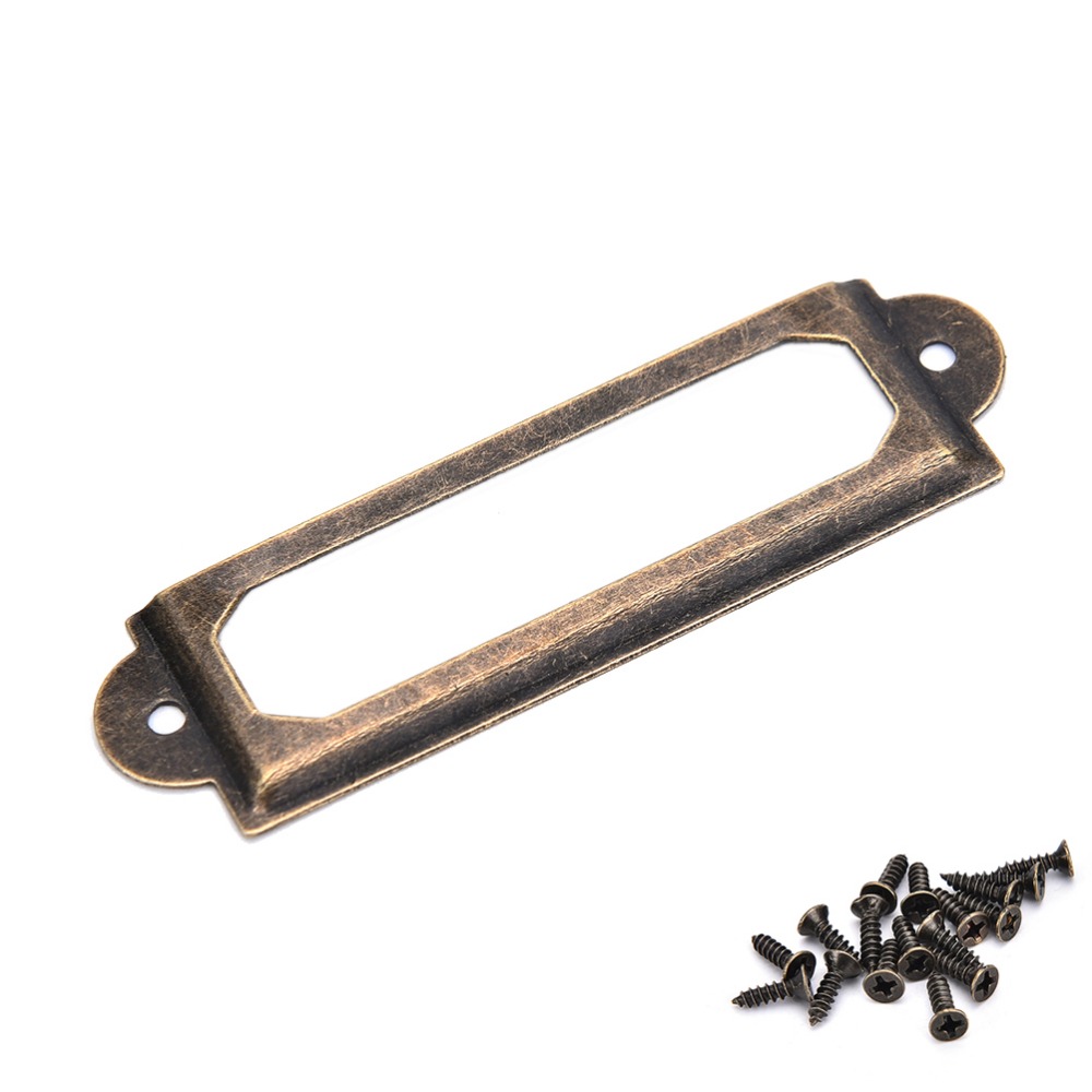 50Pcs Antique Brass Metal Labe - Furniture Hardware Names recension och pris