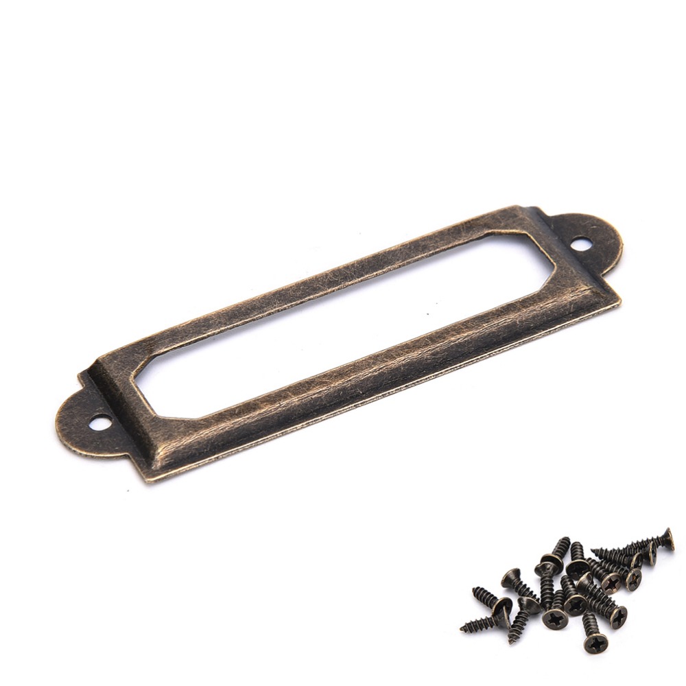 50Pcs Antique Brass Metal Labe - Furniture Hardware Names recension och pris