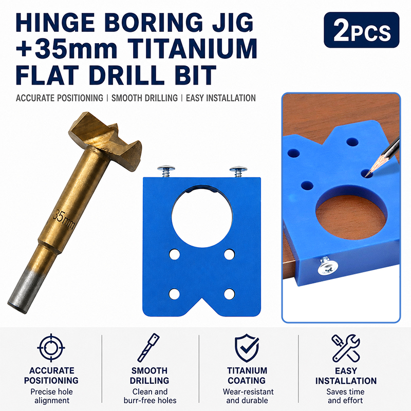 Hinge Boring Jig 35mm Titanium - Furniture Hardware Hinges recension och pris
