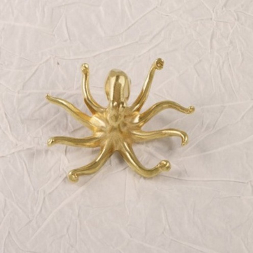 Octopus Gold Color Shell Fish  - Drawer Pull Gold recension och pris