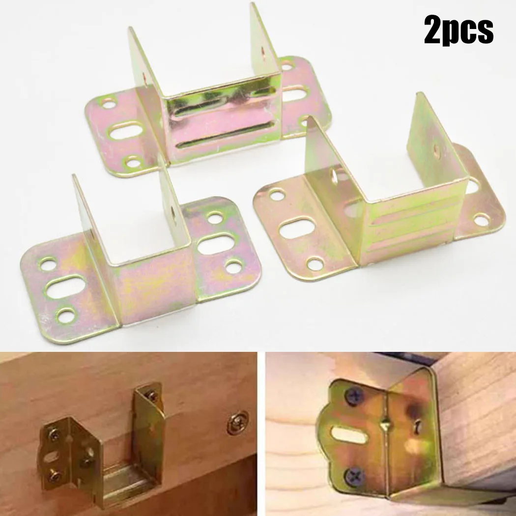 2pcs U Shaped Metal Bed Bracke - Furniture Hook Hardware recension och pris