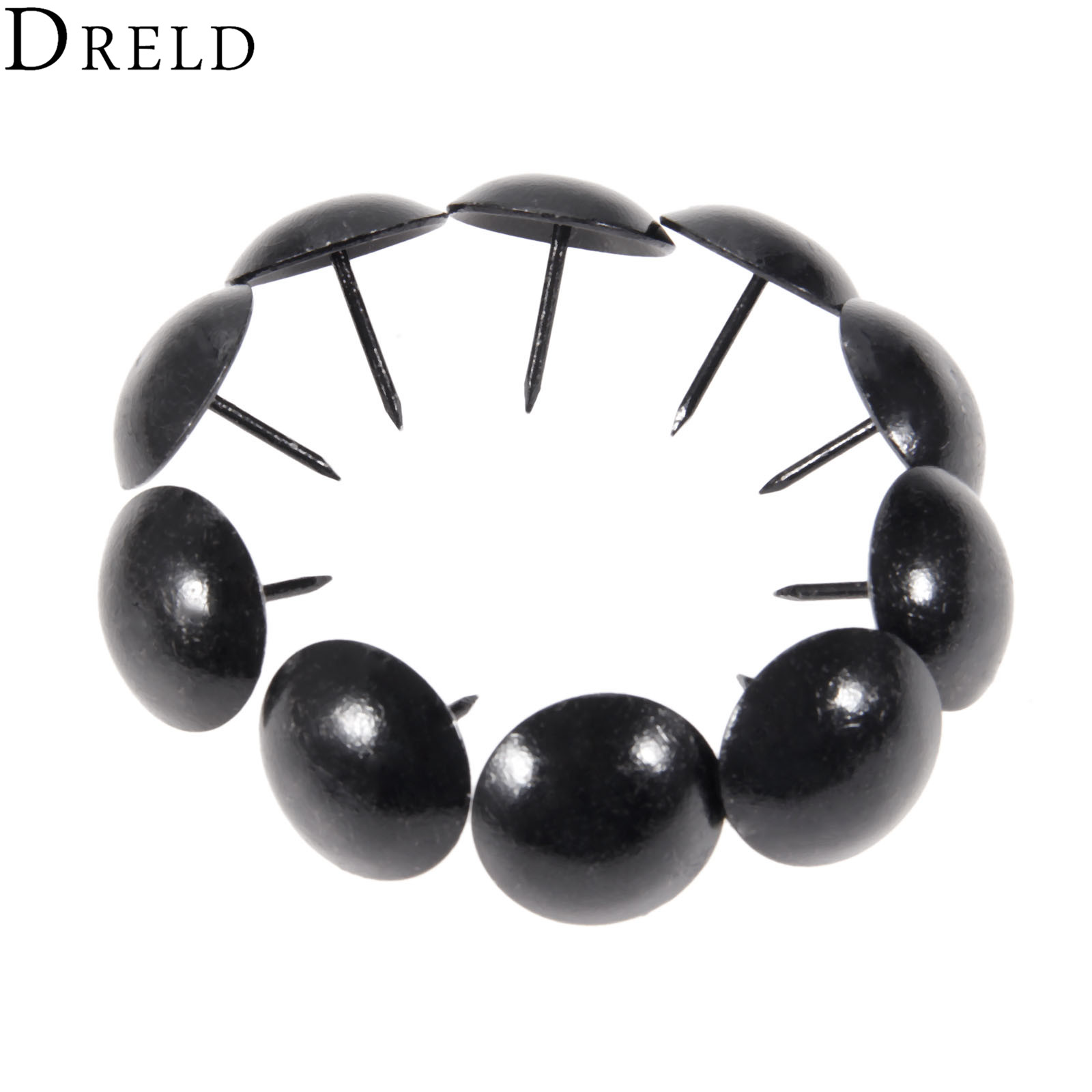 DRELD 10Pcs 25mm Antique Black - Furniture Upholstery Hardware recension och pris