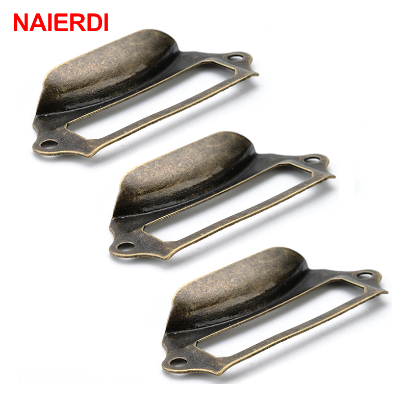 10pcs NAIERDI Antique Handles  - Furniture Hardware Names recension och pris