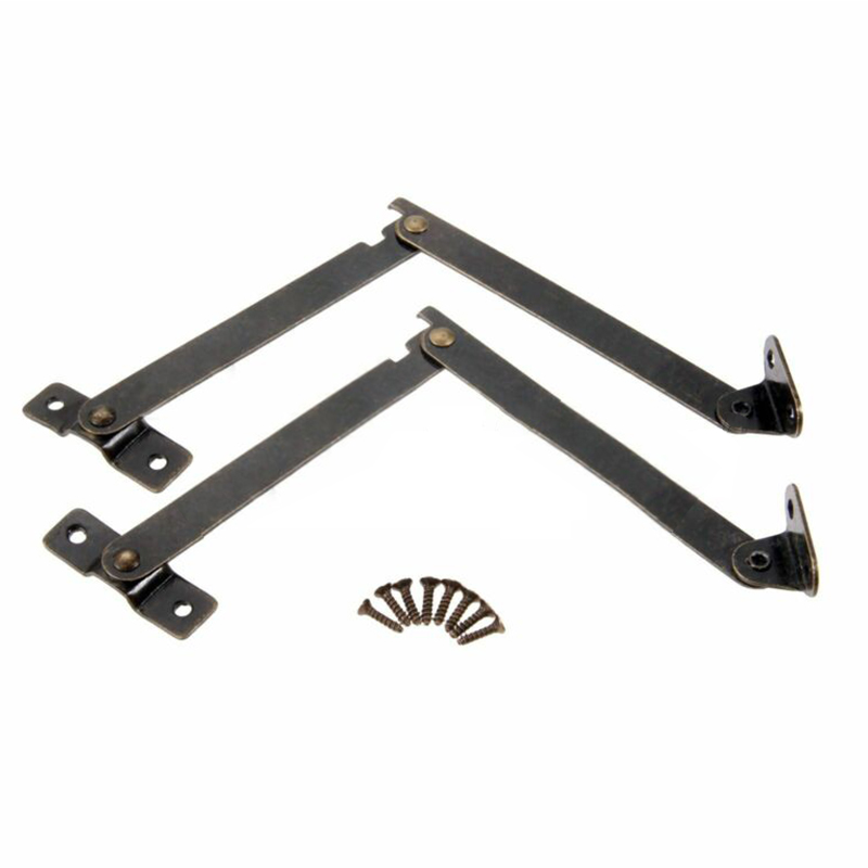 2PC Antique Bronze Lid Support - Furniture Hardware Hinges recension och pris