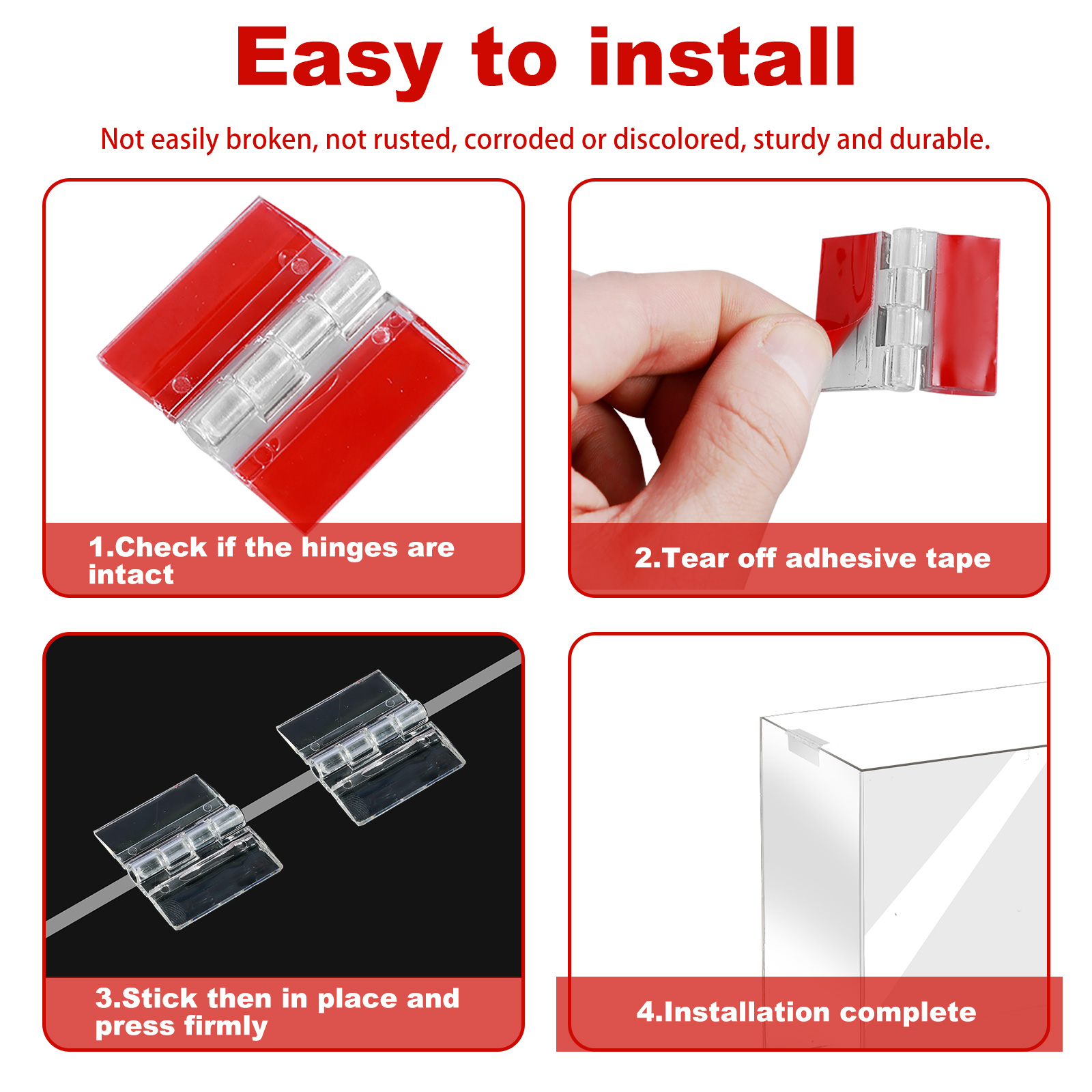 10/20Pcs Folding Hinges Acryli - Furniture Hardware Hinges recension och pris